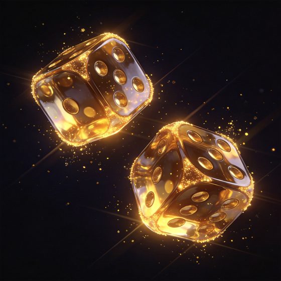 Dice-style game with golden dice